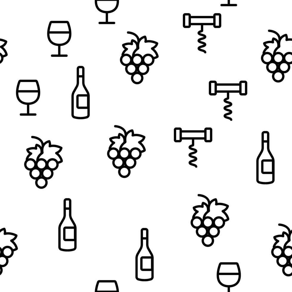 vino, producto, vector, seamless, patrón vector