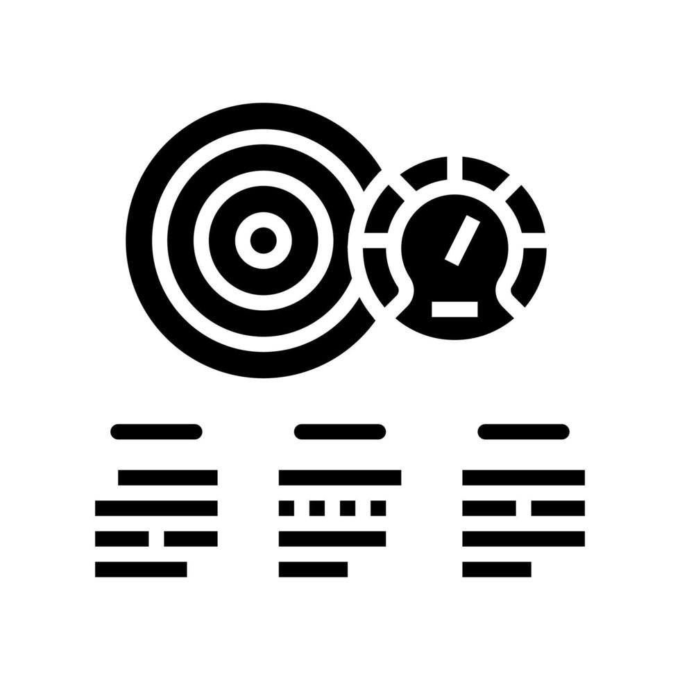 achievement task optimize glyph icon vector illustration