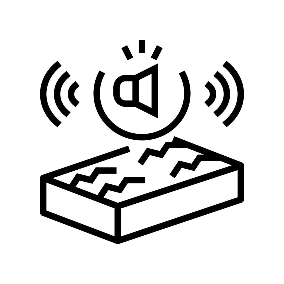 noise insulation properties line icon vector illustration