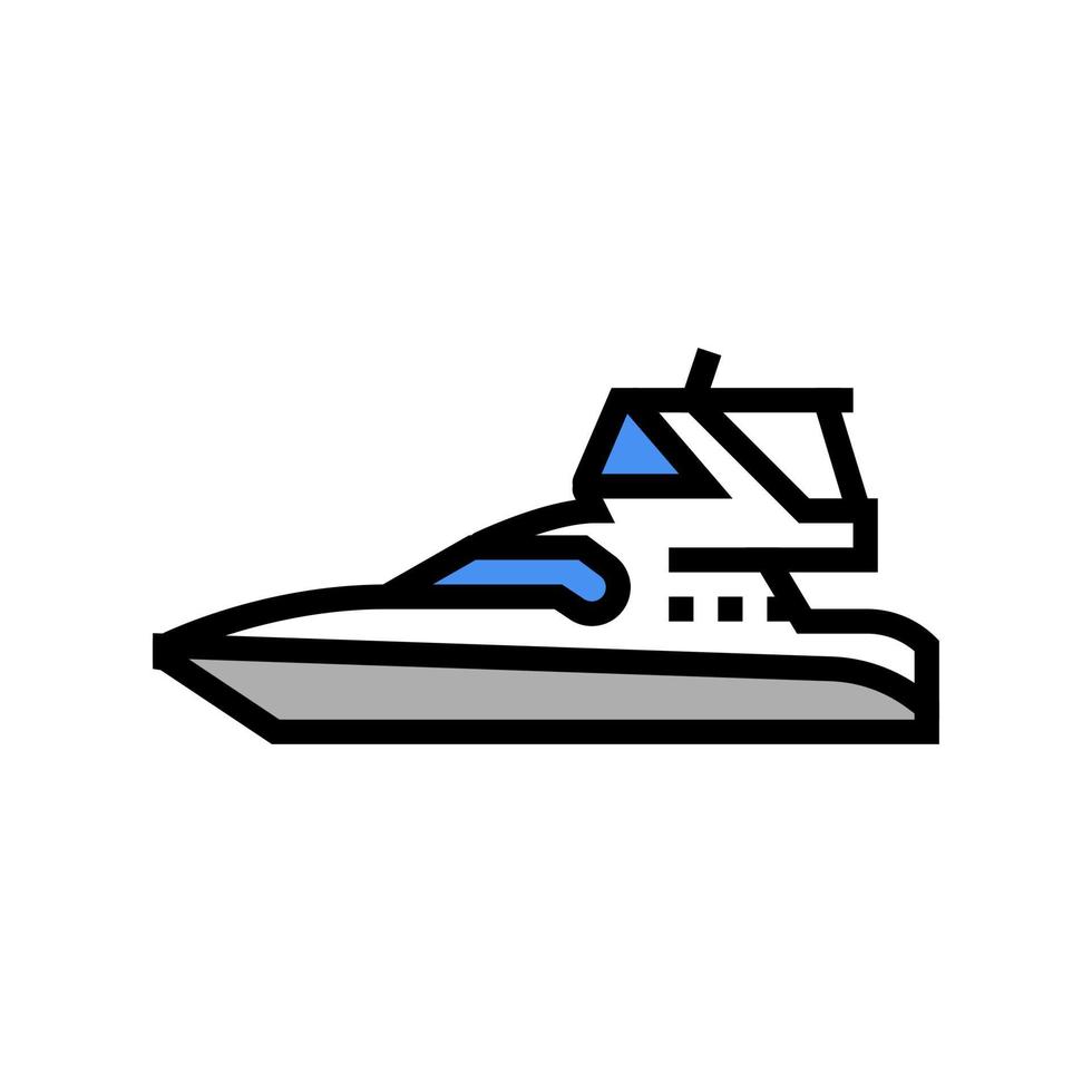 sedan bridge boat color icon vector illustration