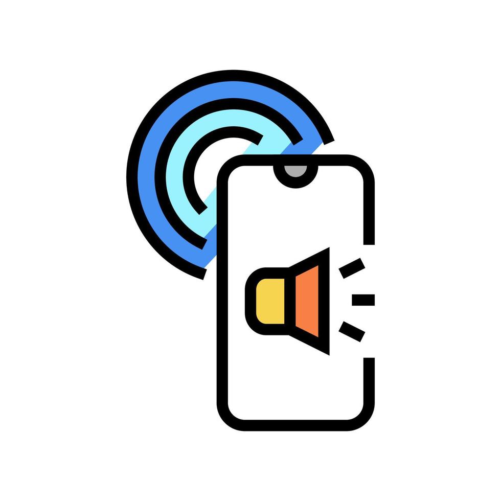 ilustración de vector de icono de color de telecomunicaciones celulares