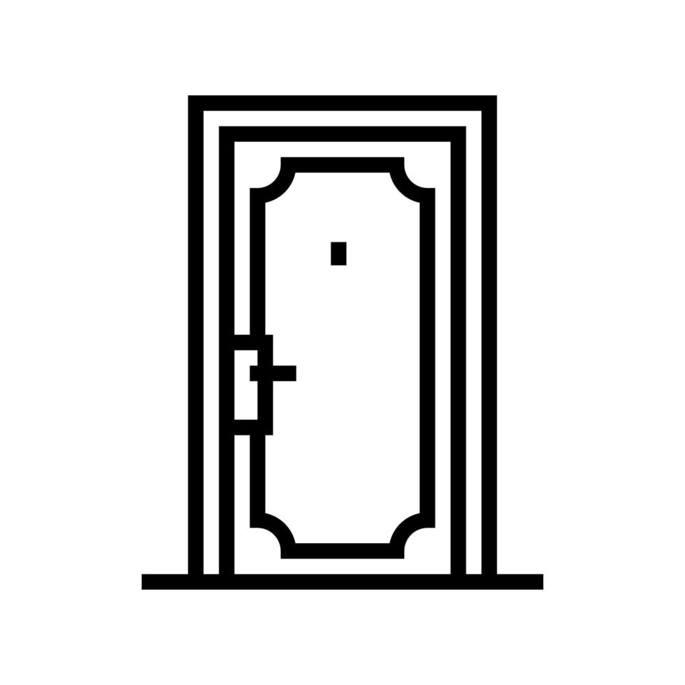 entrance door line icon vector illustration