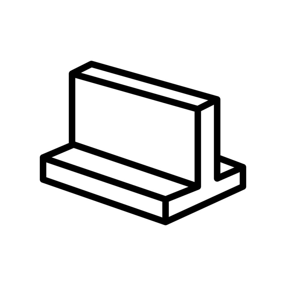 ilustración de vector de icono de línea de perfil de metal de latón