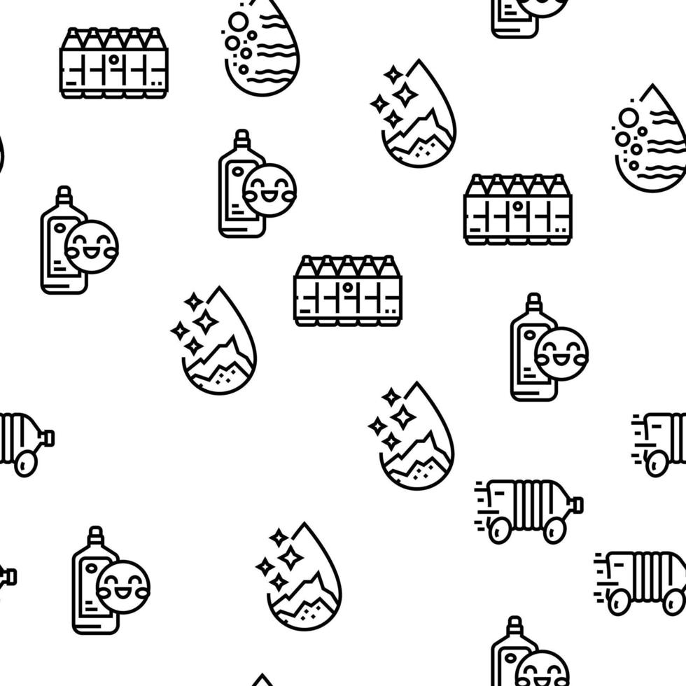 Water Delivery Service Business Vector Seamless Pattern