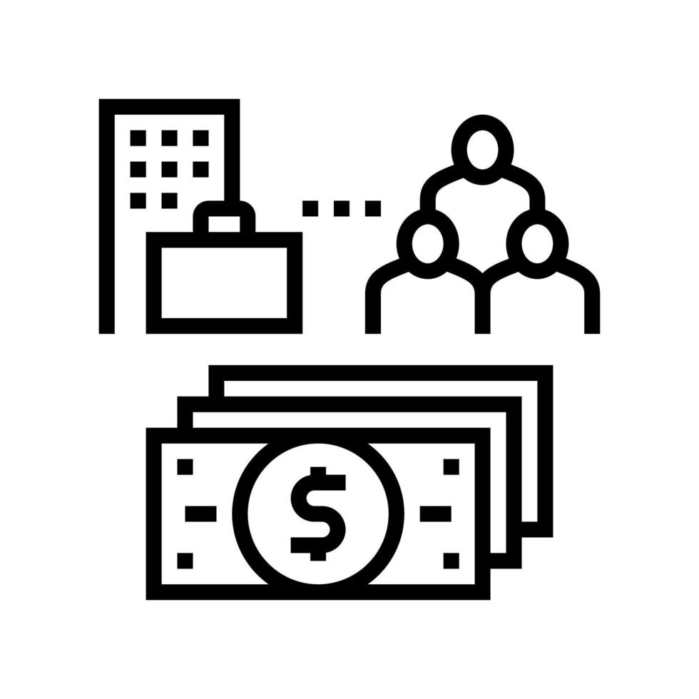 business and employees benefits line icon vector illustration