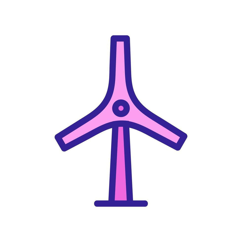 Wind generator mill icon vector. Isolated contour symbol illustration vector