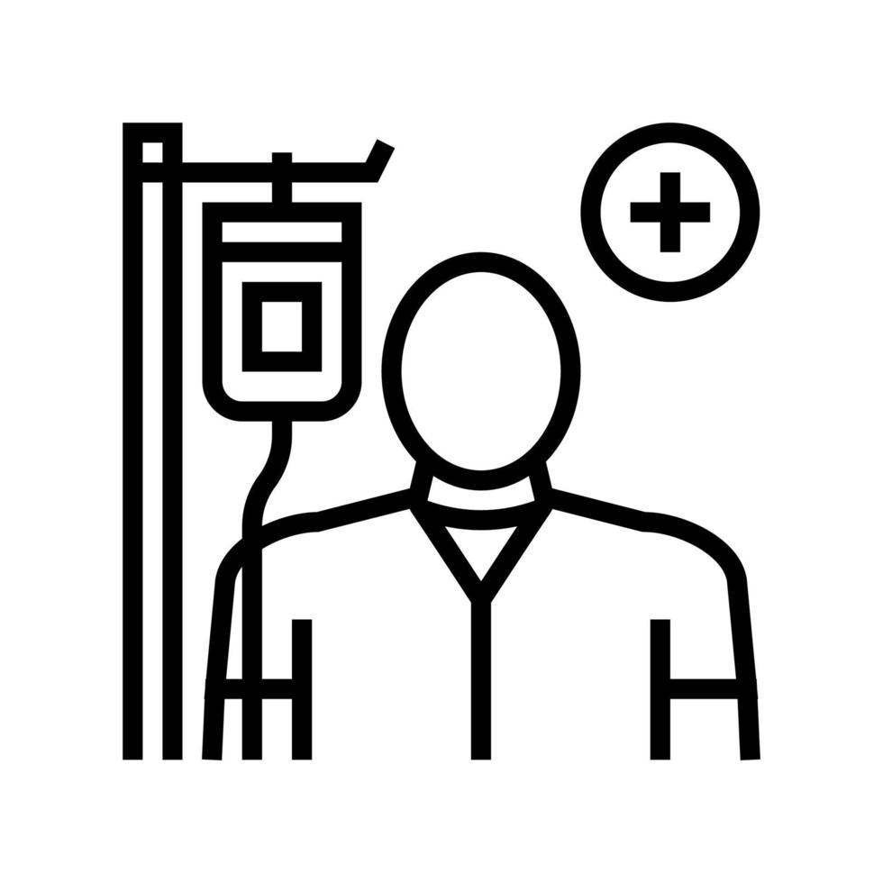 treatment disease line icon vector illustration