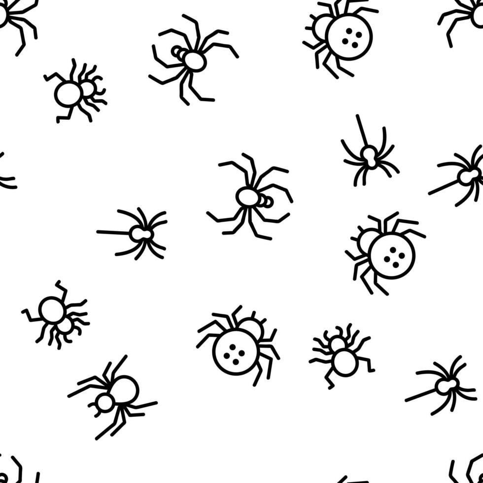 Spider Vector Seamless Pattern