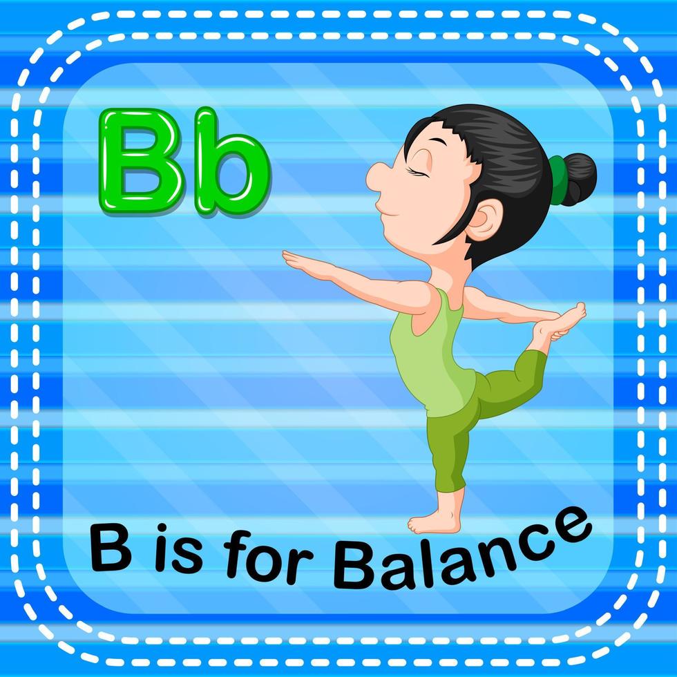 Flashcard letter B is for balance vector