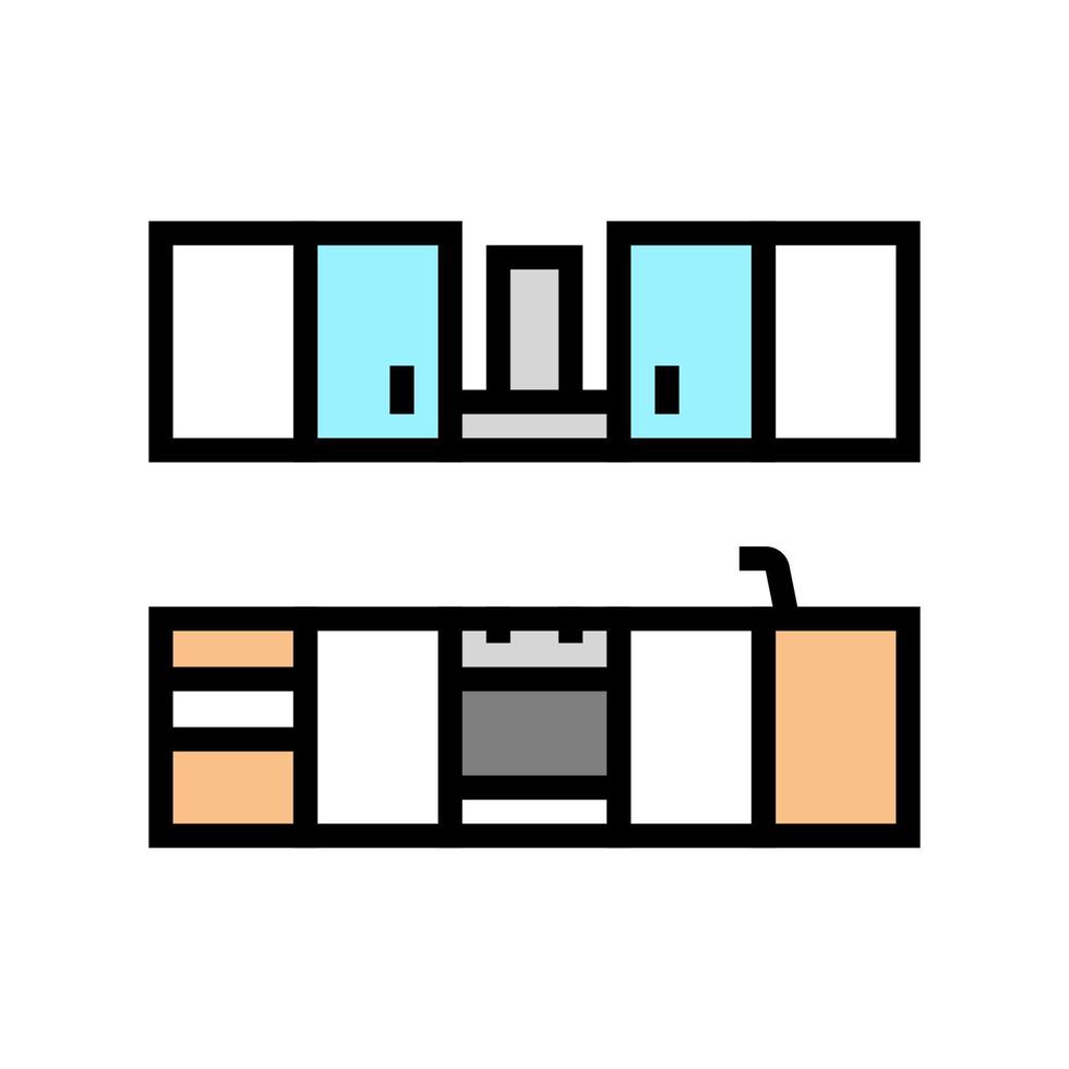 kitchen furniture color icon vector illustration