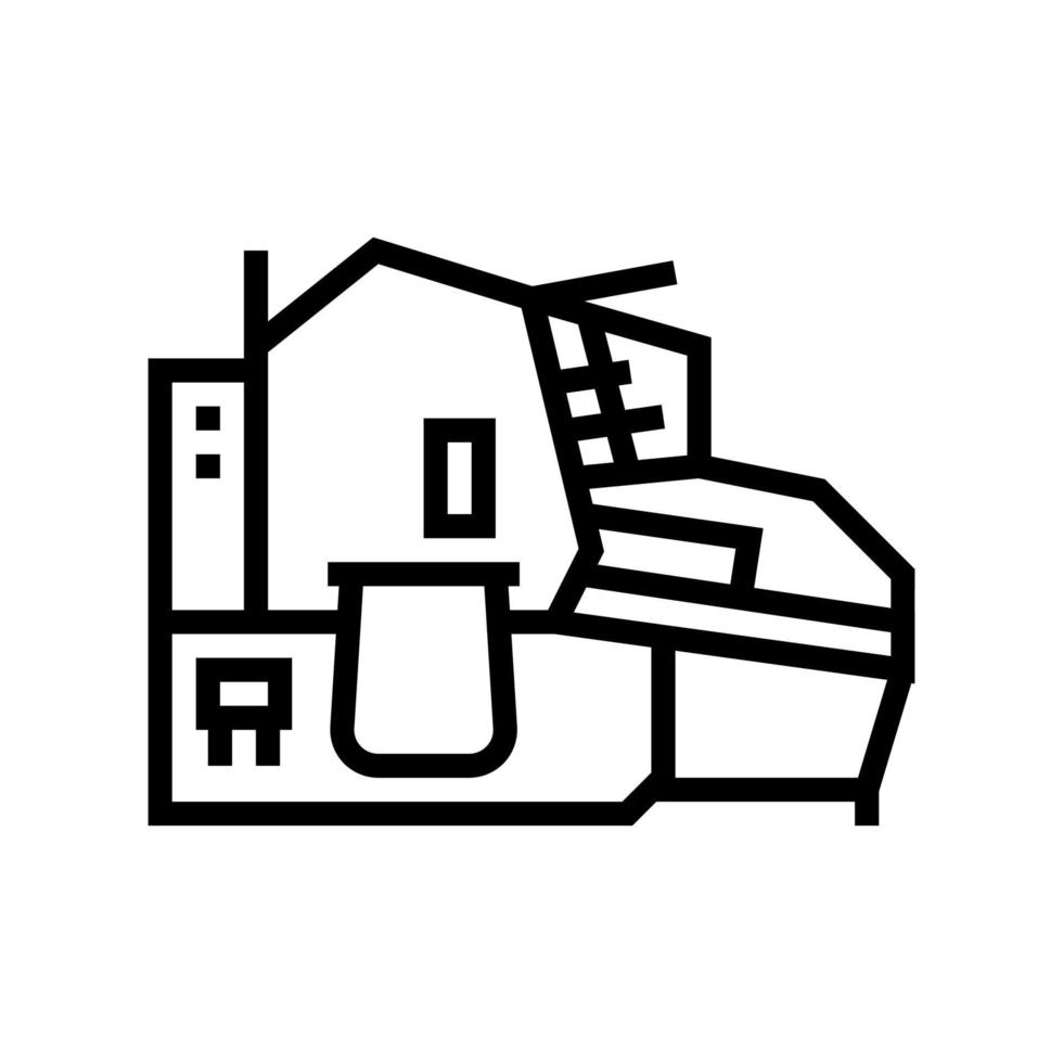 chicken meat manufacturing factory machine line icon vector illustration