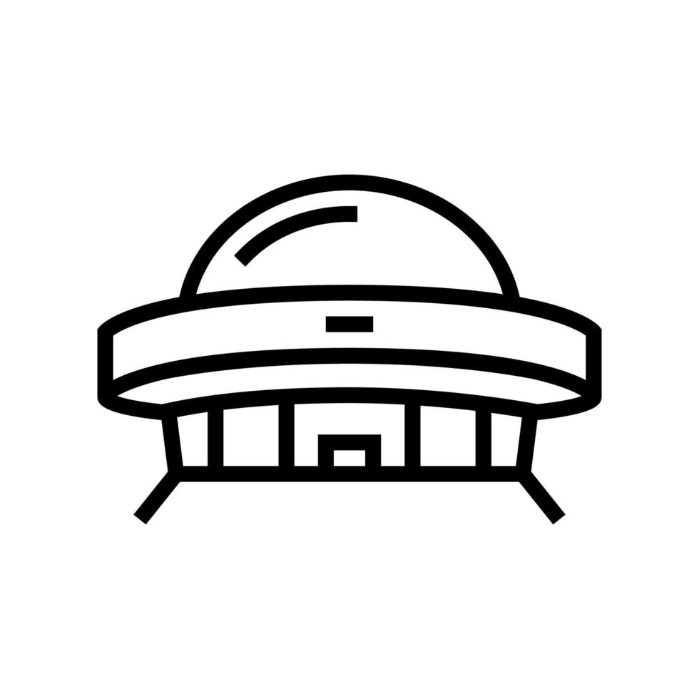 construction planetarium line icon vector illustration