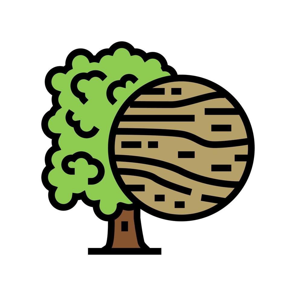 oak wood color icon vector illustration