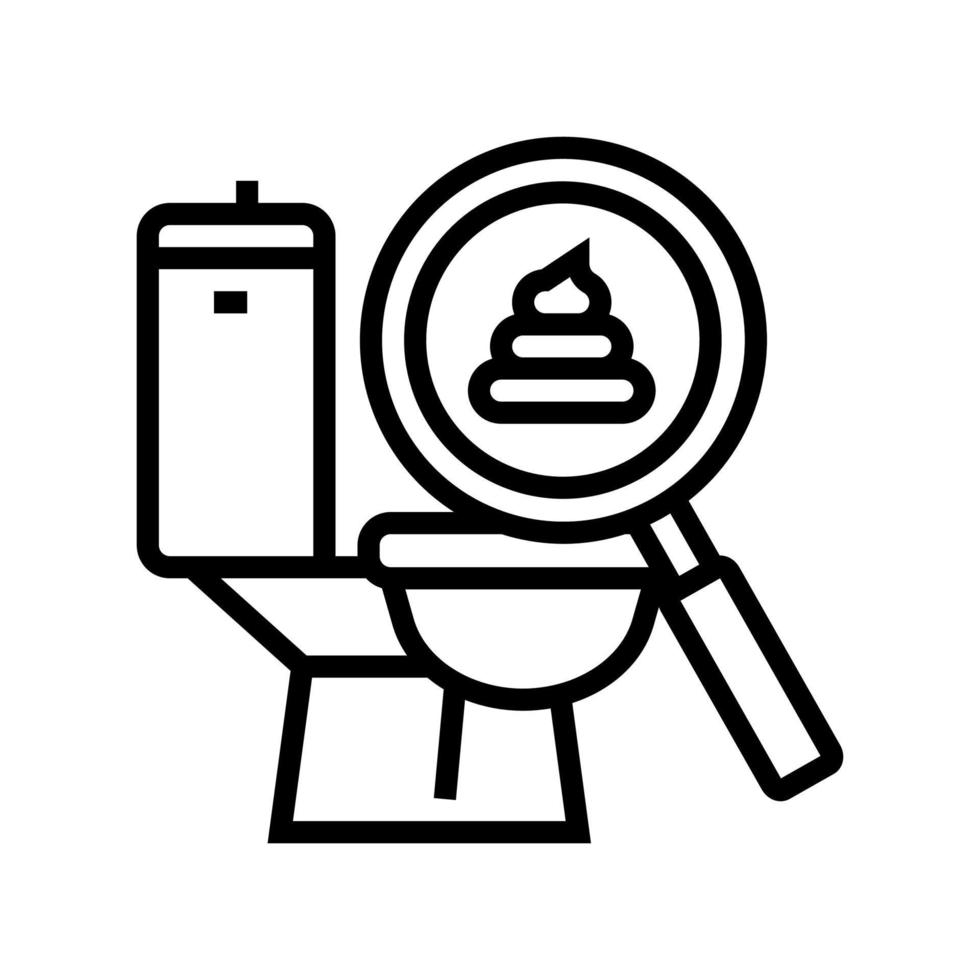 pale stool hepatitis line icon vector illustration