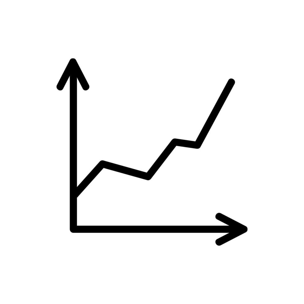 chart icon vector. Isolated contour symbol illustration vector