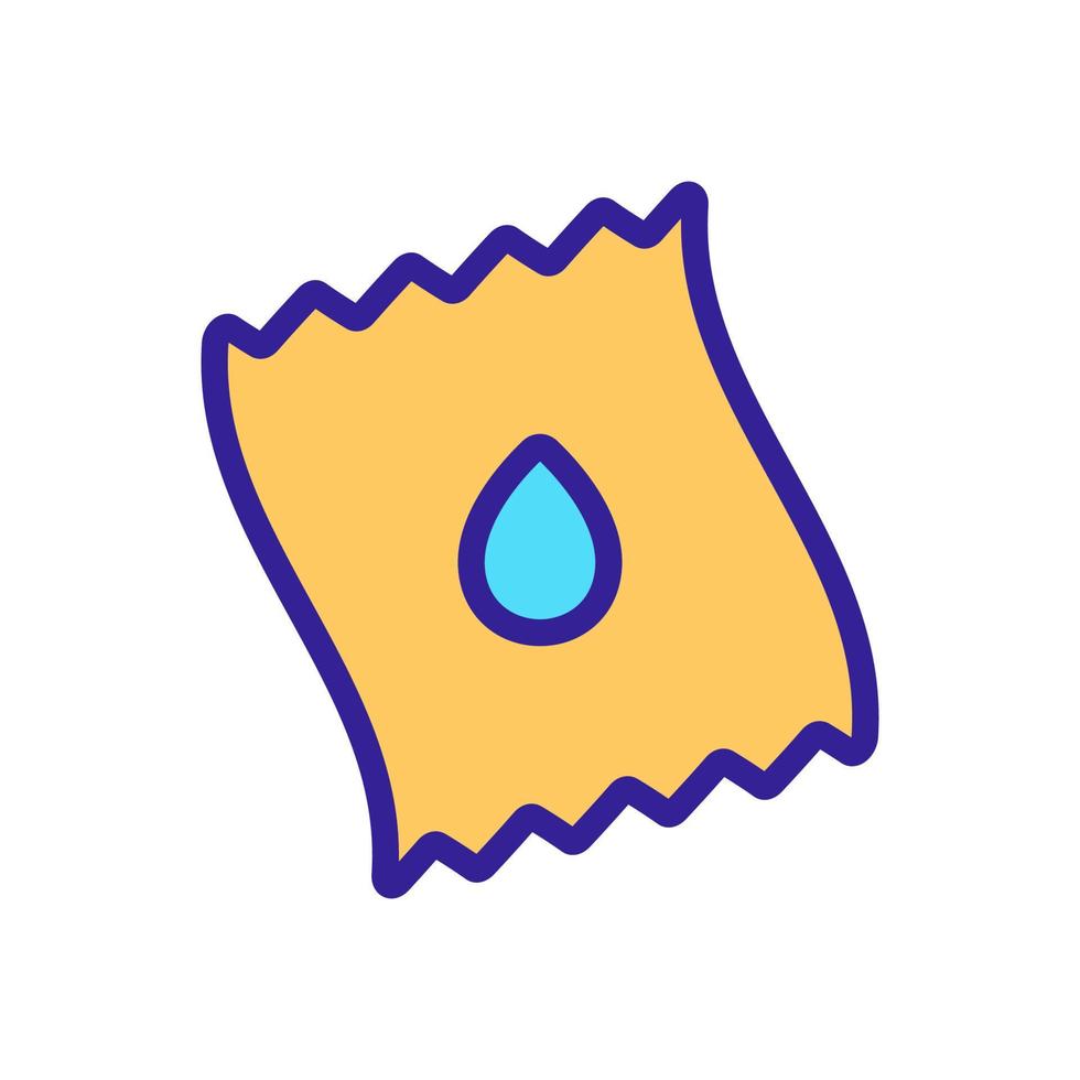 piece of wet wipe icon vector outline illustration