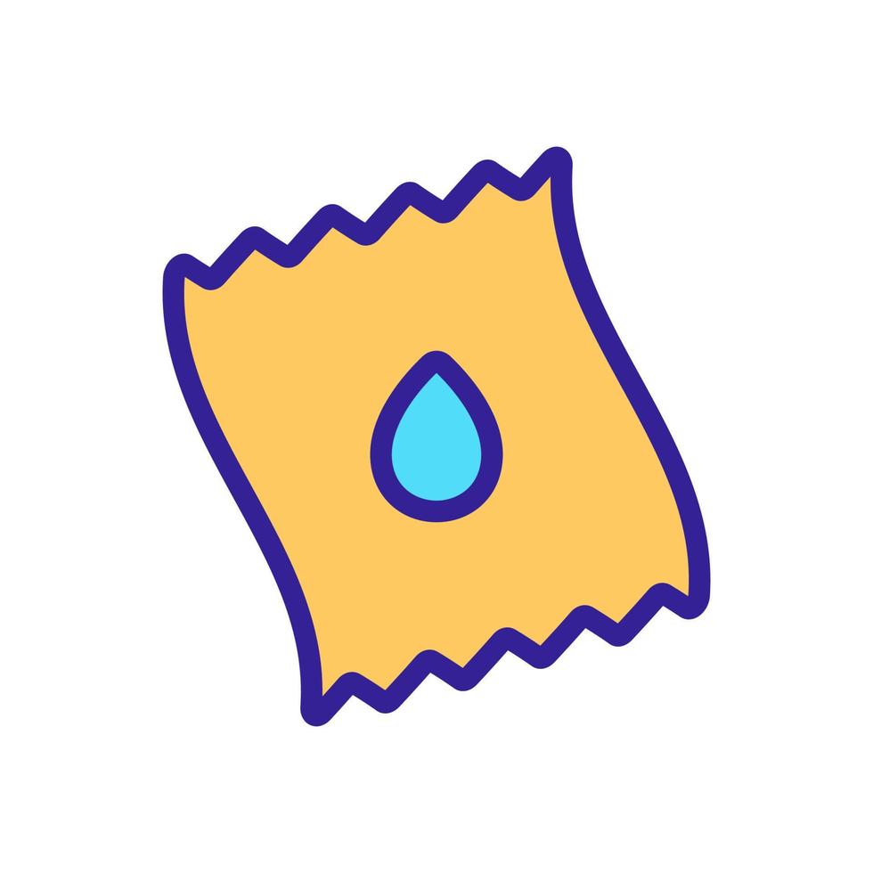 piece of wet wipe icon vector outline illustration