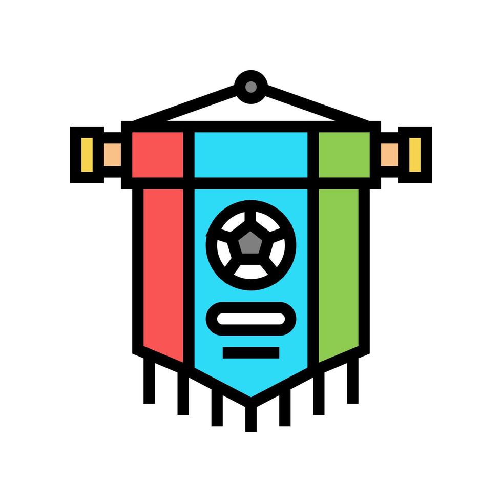 ilustración de vector de icono de color de fútbol de club