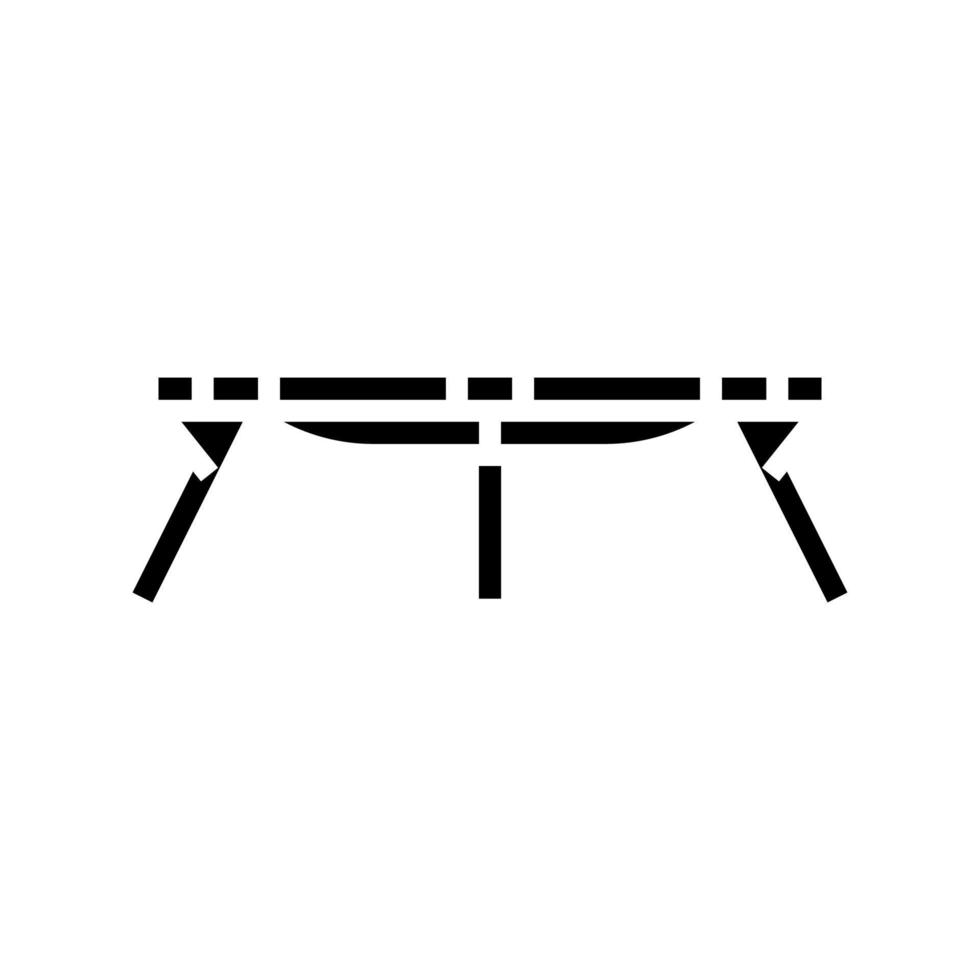 sleeping cot glyph icon vector illustration