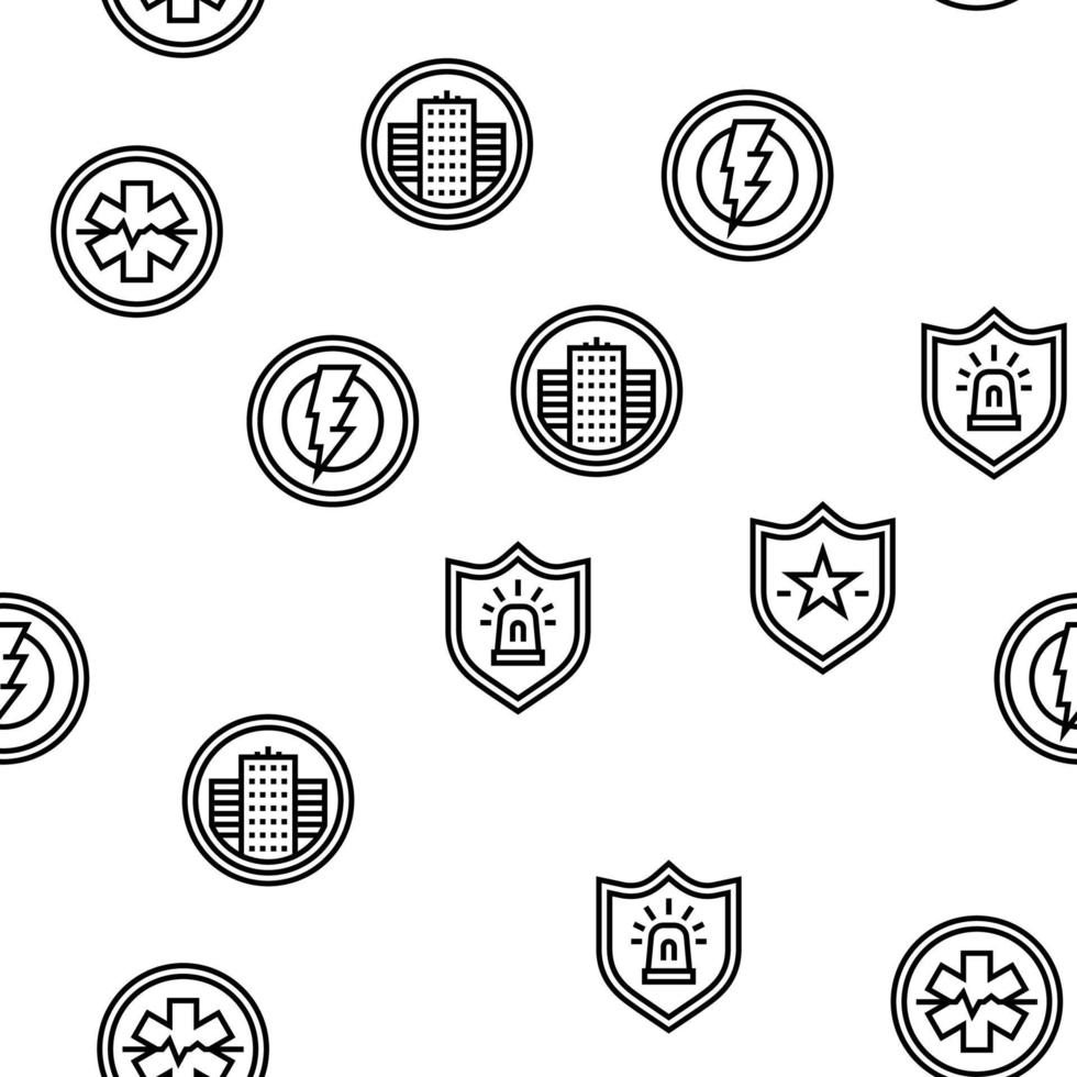 Public Service Signs Vector Seamless Pattern