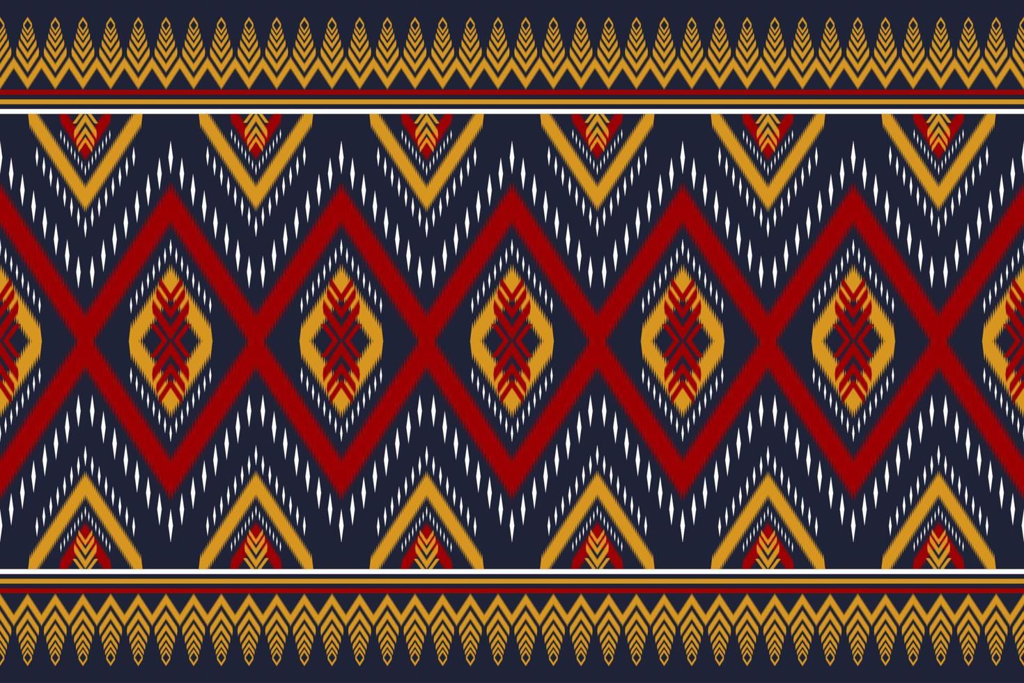 Ethnic oriental ikat seamless pattern traditional. Fabric Indian style. Design for background, wallpaper, vector illustration, fabric, clothing, carpet, textile, batik, embroidery.