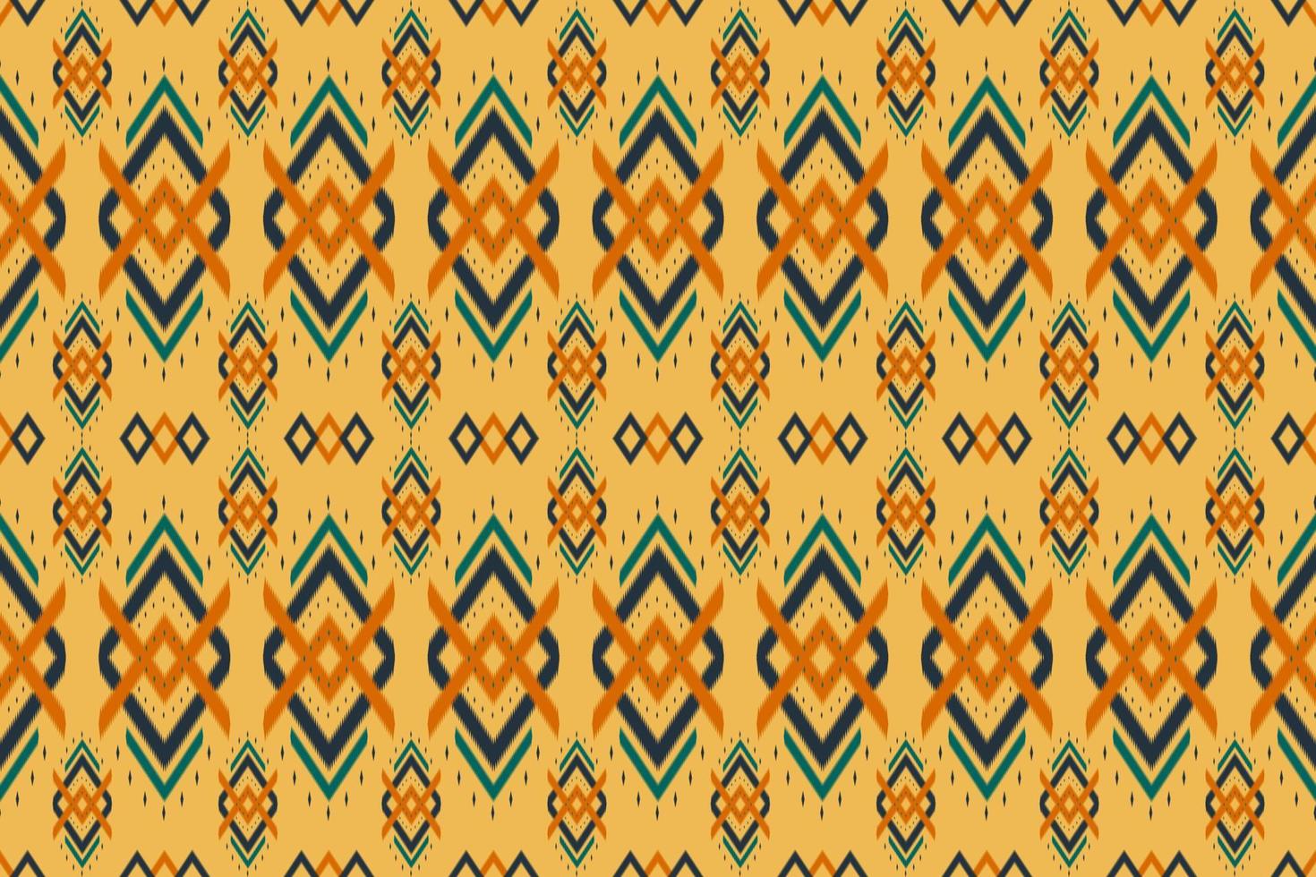Ethnic oriental ikat seamless pattern traditional. Fabric Indian style. Design for background, wallpaper, vector illustration, fabric, clothing, carpet, textile, batik, embroidery.
