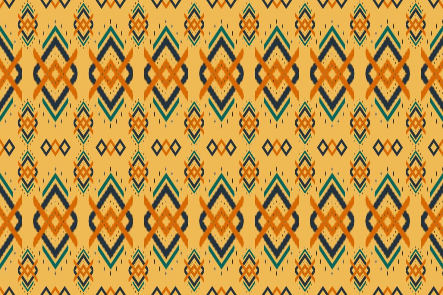 Ethnic oriental ikat seamless pattern traditional. Fabric Indian style. Design for background, wallpaper, vector illustration, fabric, clothing, carpet, textile, batik, embroidery.