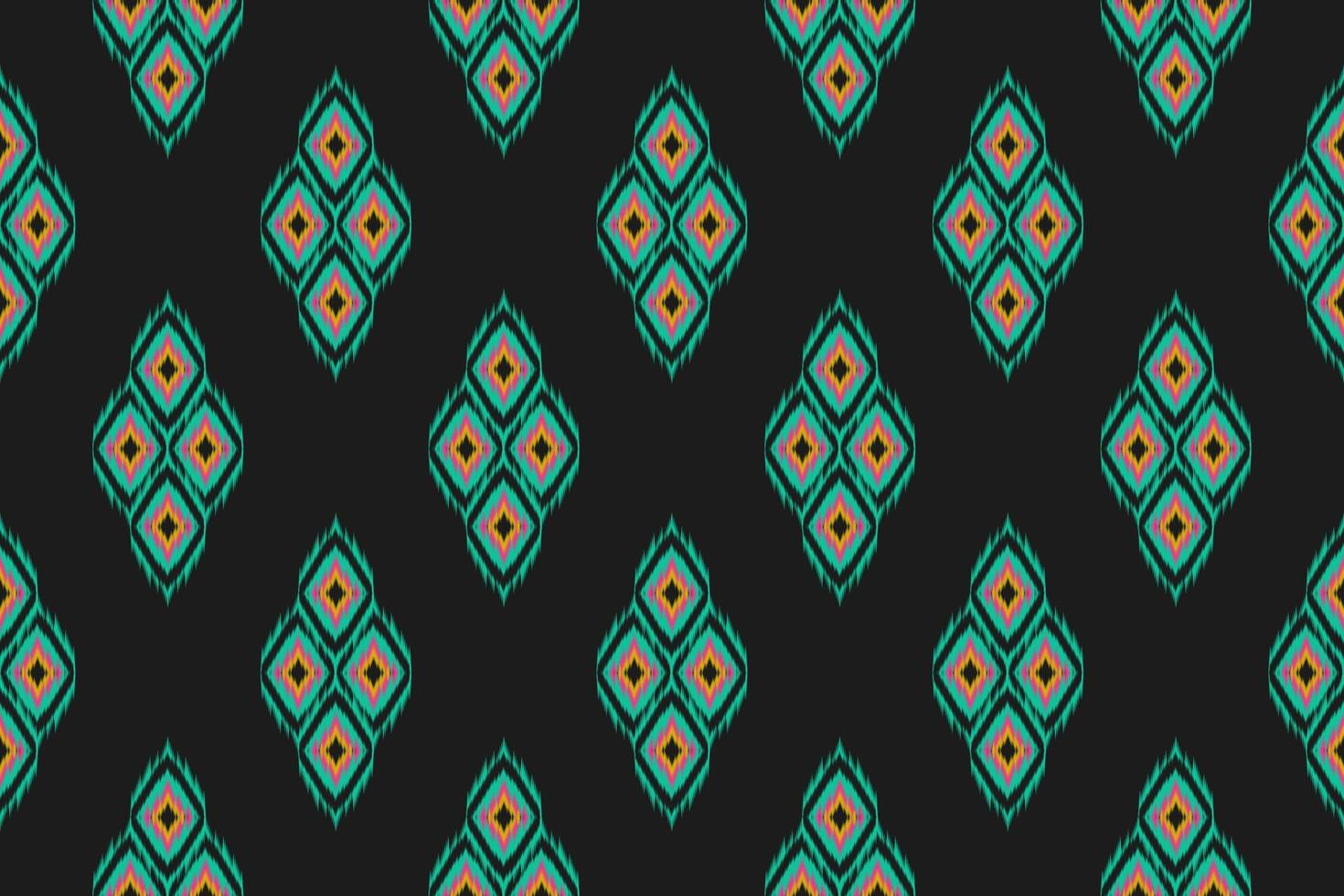 Ikat seamless pattern in tribal. Fabric ethnic pattern art. American, Mexican style. Design for background, wallpaper, vector illustration, fabric, clothing, carpet, textile, batik, embroidery.