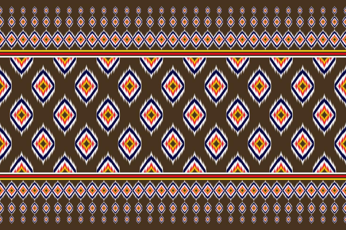 estilo étnico de tela. ikat de patrones sin fisuras tradicional. diseño para fondo, papel pintado, ilustración vectorial, tela, ropa, moqueta, textil, batik, bordado. vector