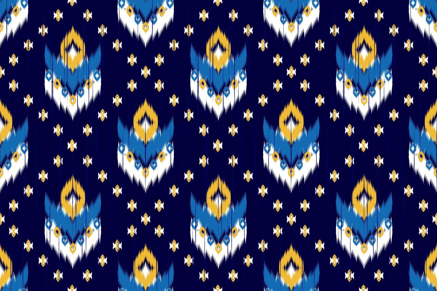 Ikat seamless pattern in tribal. Fabric ethnic pattern art. American, Mexican style. Design for background, wallpaper, vector illustration, fabric, clothing, carpet, textile, batik, embroidery.