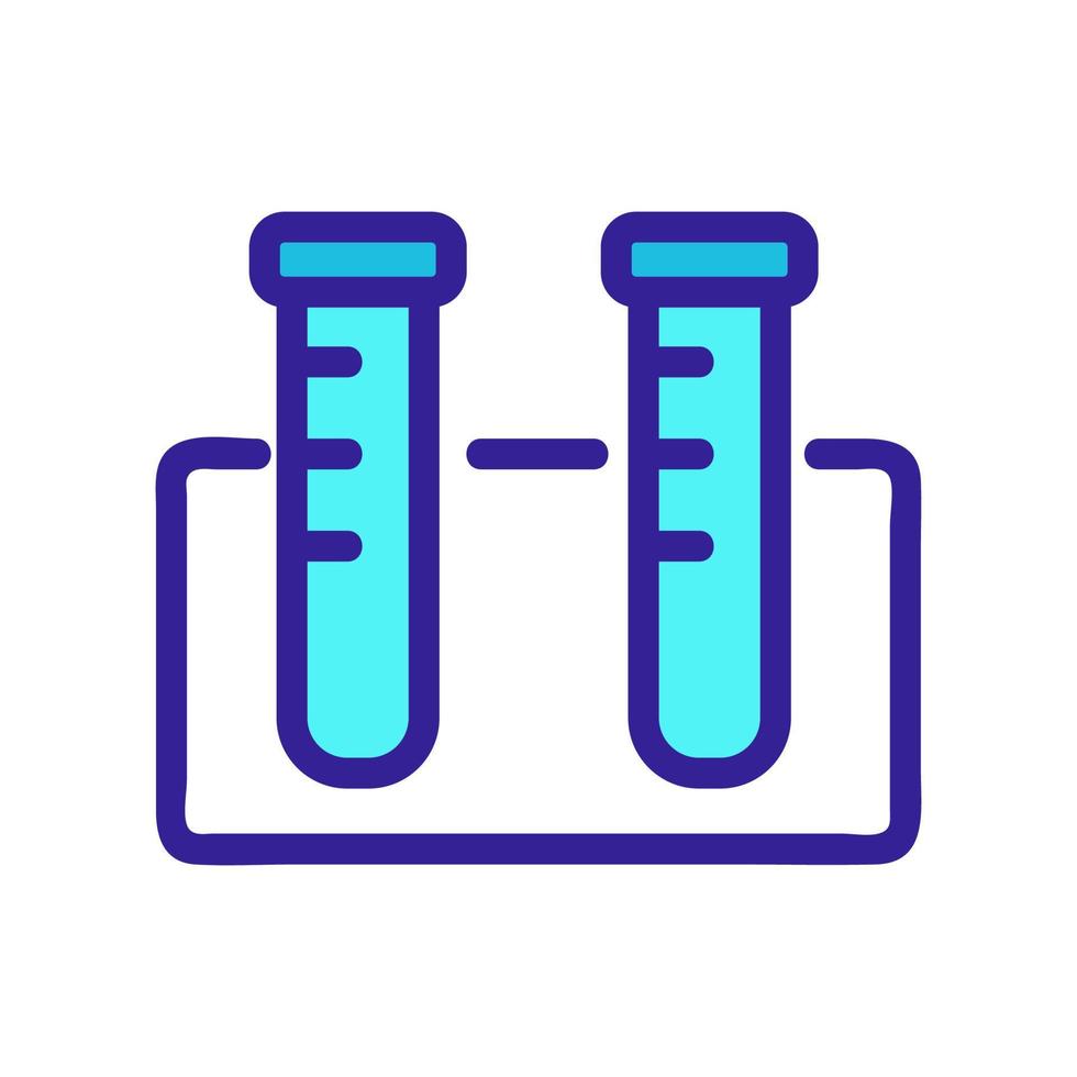 vector de icono de tubos de ensayo de laboratorio. ilustración de símbolo de contorno aislado