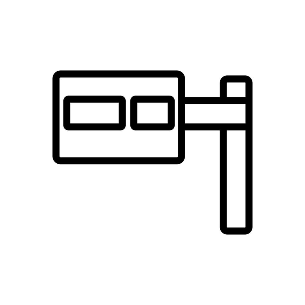 vector de icono de carretera de peaje. ilustración de símbolo de contorno aislado