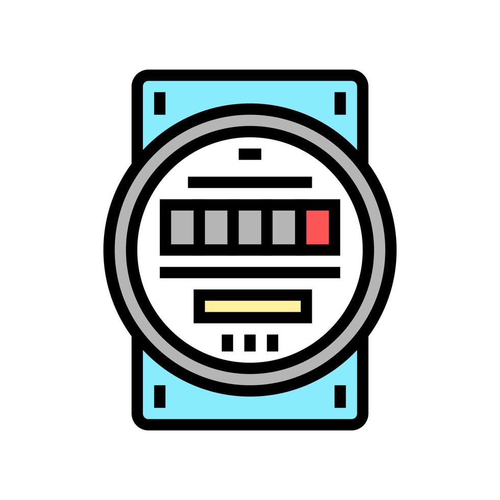electric meter color icon vector illustration