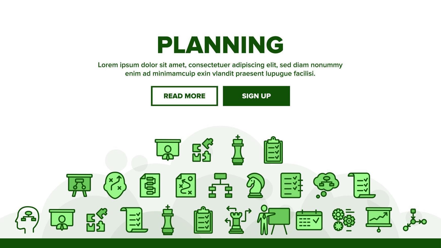 Planning Landing Header Vector