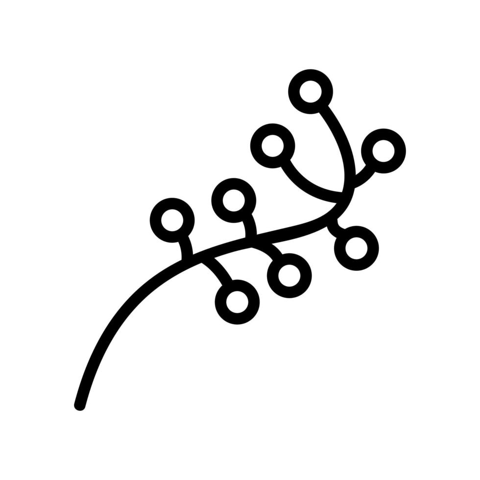flower weed icon vector outline illustration