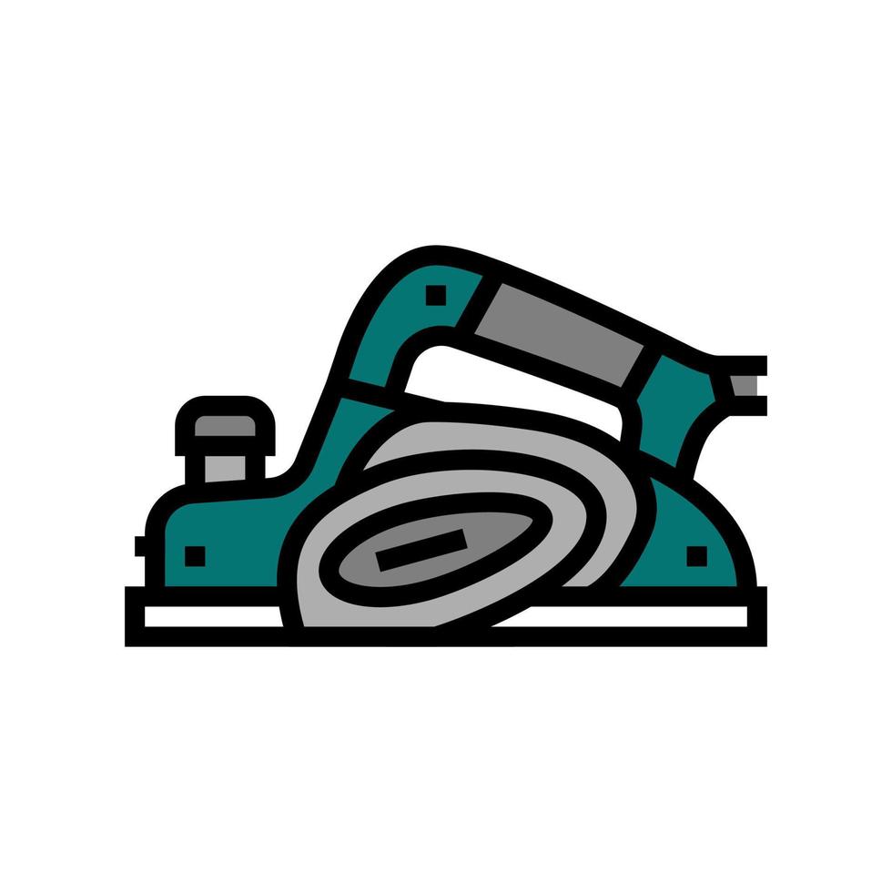 electric planer tool color icon vector illustration