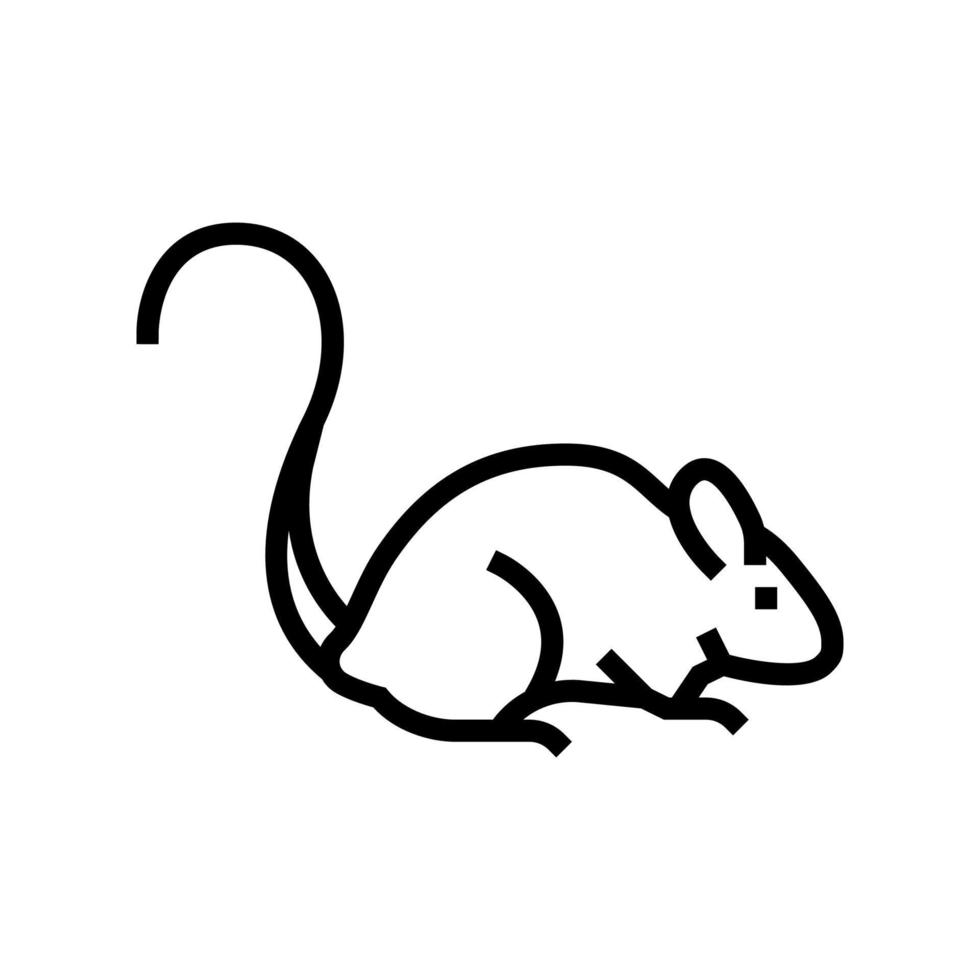 ratones mascota línea icono vector ilustración