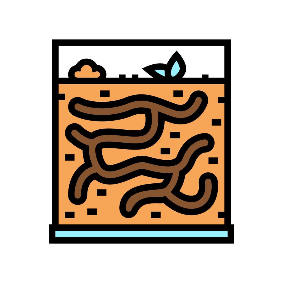 hormiga mascota color icono vector ilustración