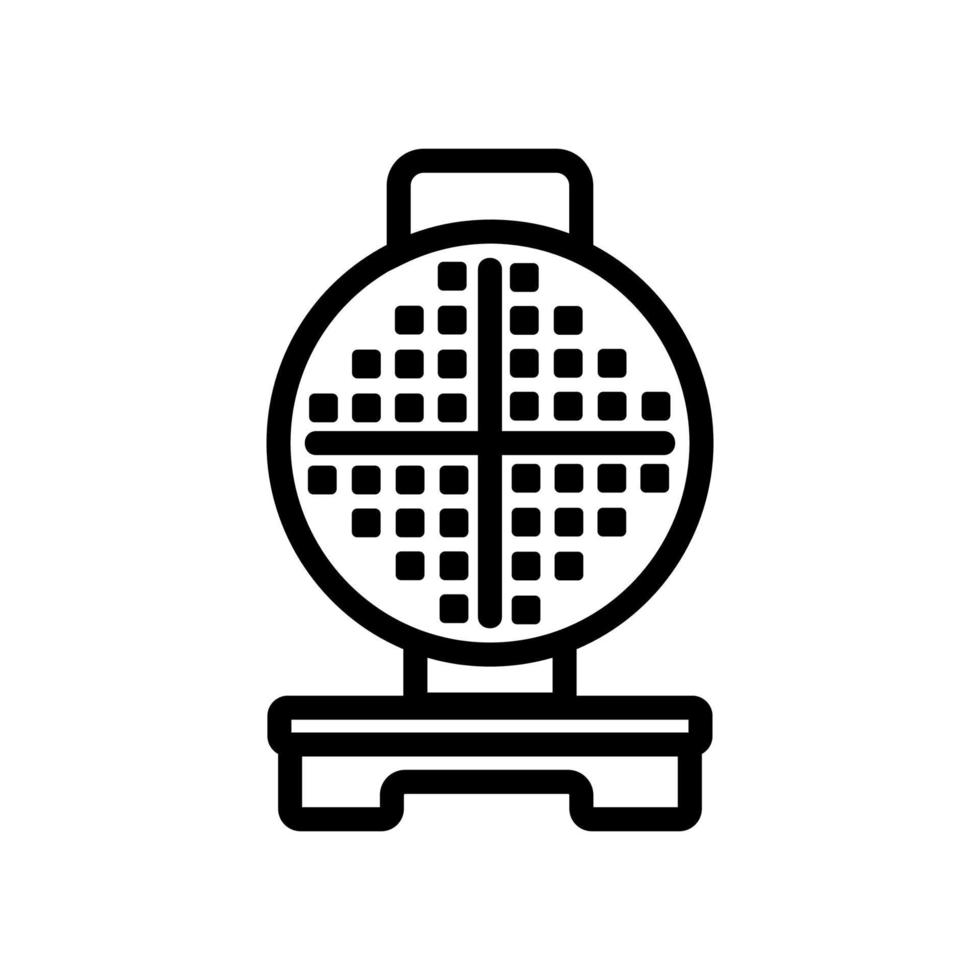 Lucca waffle iron icon vector outline illustration