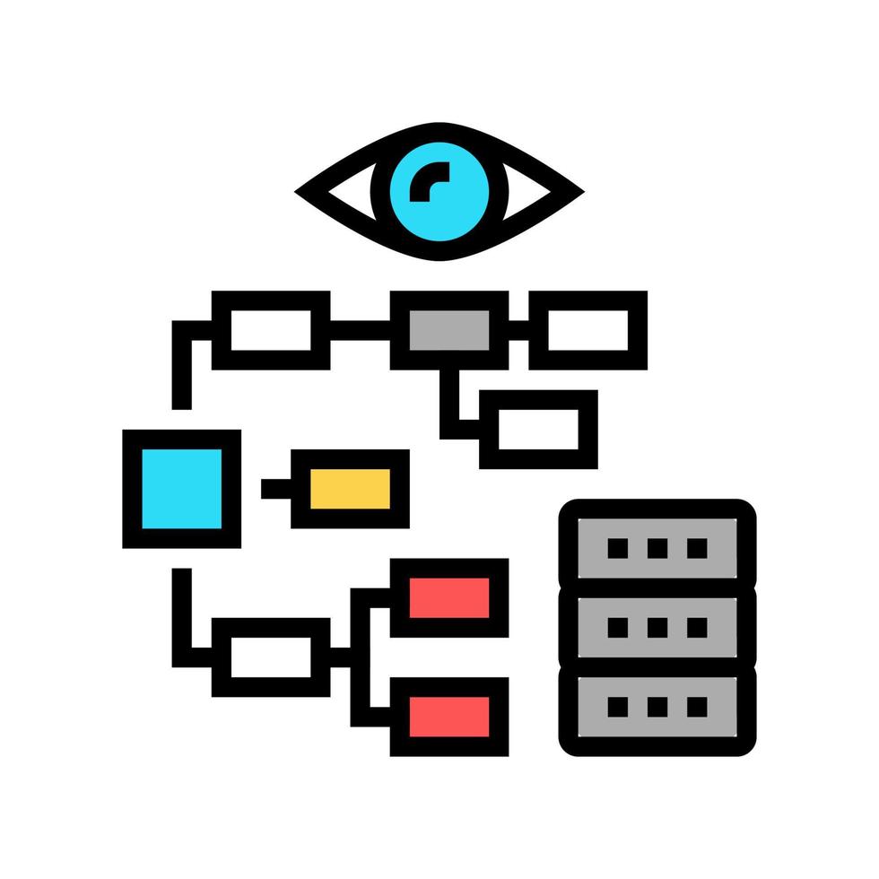 problem hierarchy vision color icon vector illustration