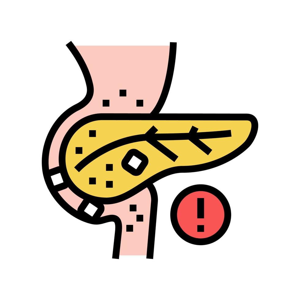 stones in pancreas color icon vector illustration