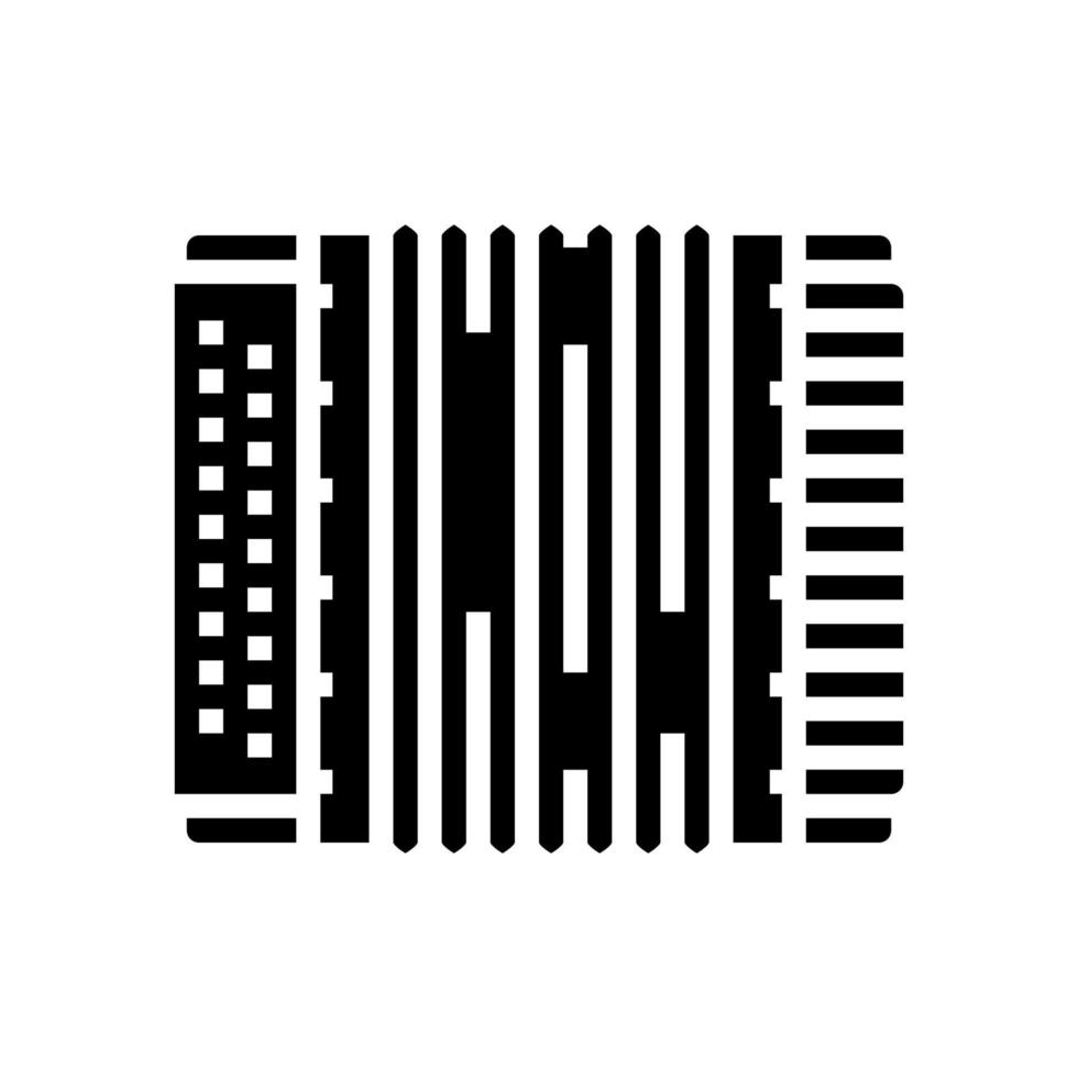 accordion classic musician instrument glyph icon vector illustration