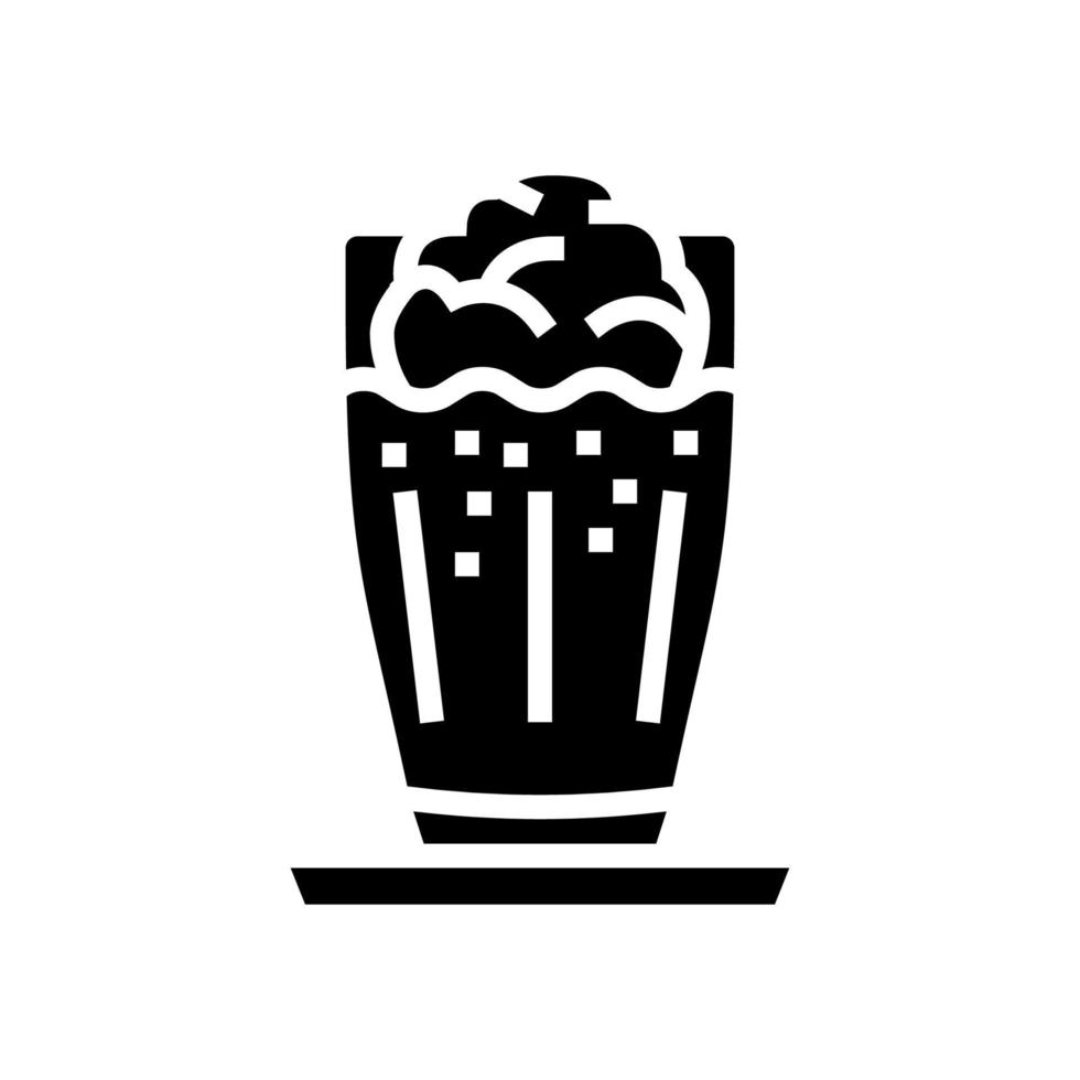 frappe coffee glyph icon vector illustration