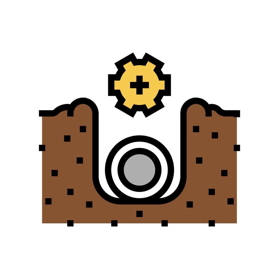 plumbing of drainage system color icon vector illustration