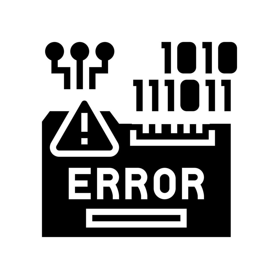 error system glyph icon vector illustration
