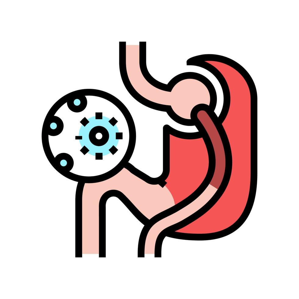 ilustración de vector de icono de color bariátrico de infección