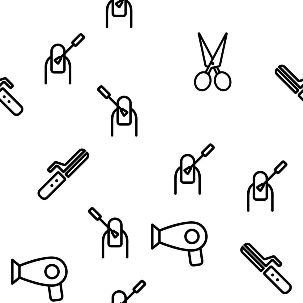 Beauty Shop Vector Seamless Pattern
