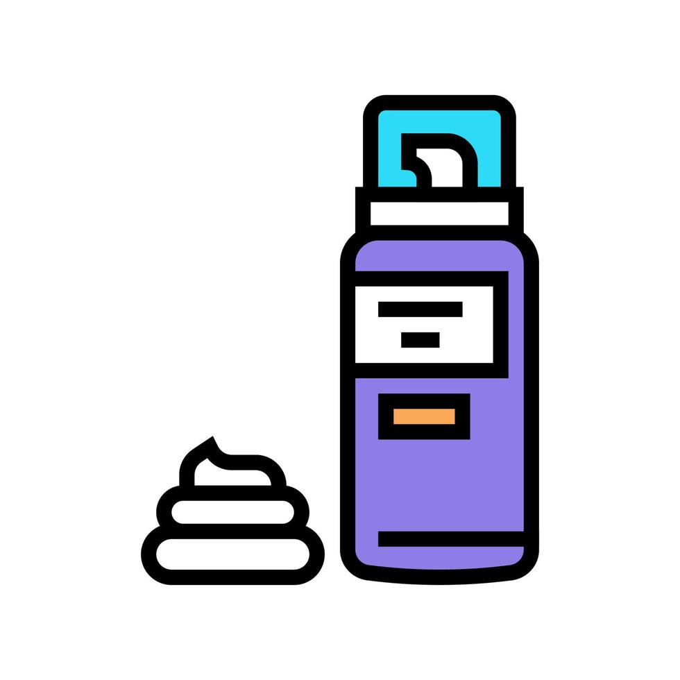 espuma para afeitar icono de color ilustración vectorial vector