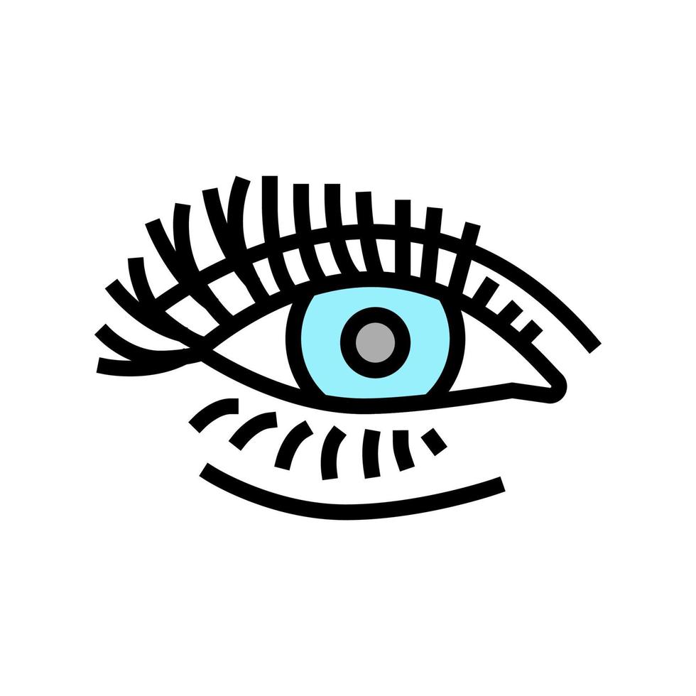 false eyelashes color icon vector illustration