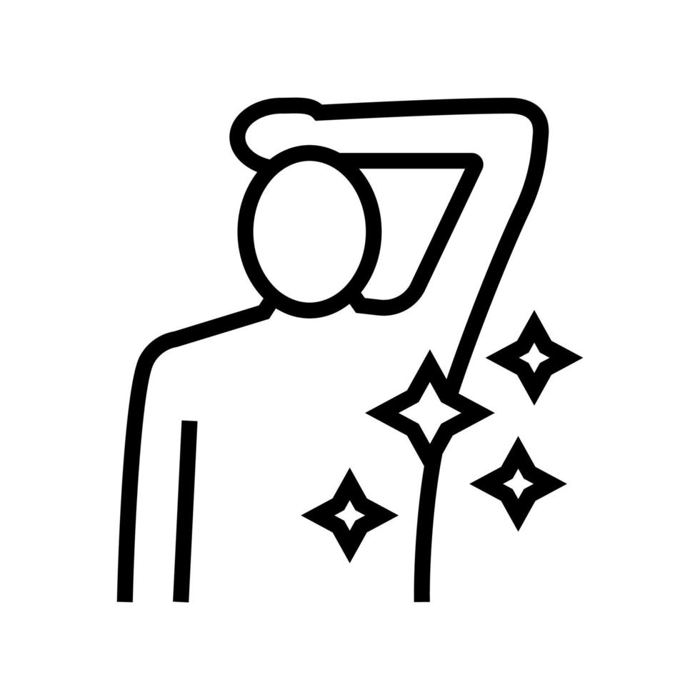 axilla shaved line icon vector illustration